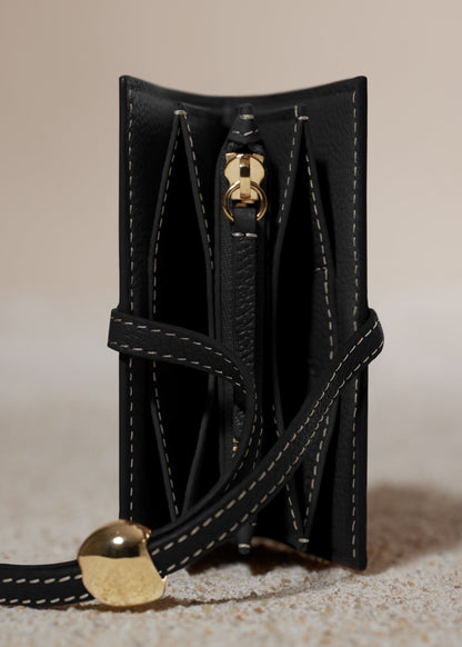 Porte cartes Kayé - Noir Grainé