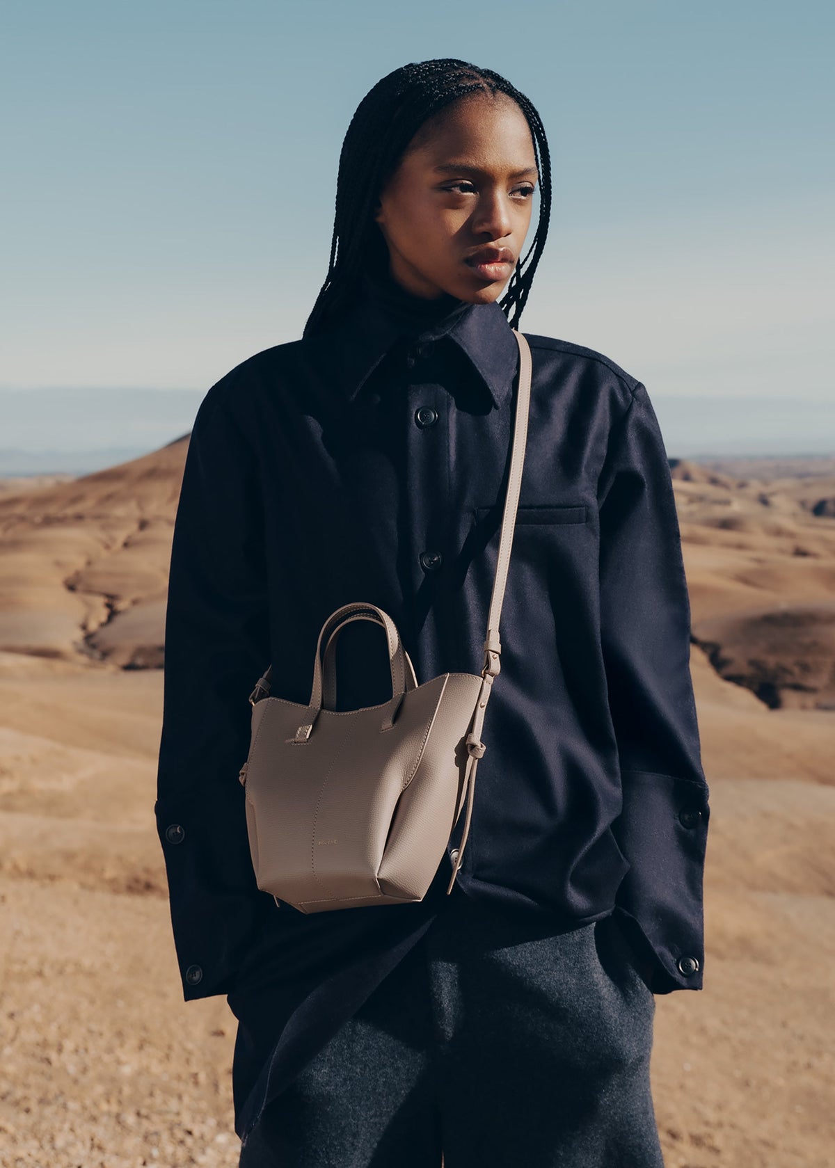Cyme Tote Nano - Taupe Grainé