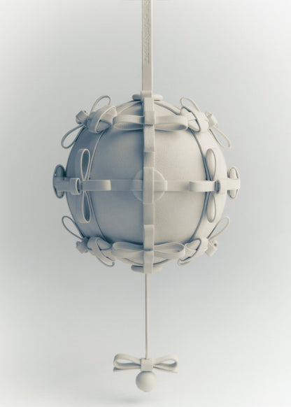 Button Bow Sphere - Porcelaine