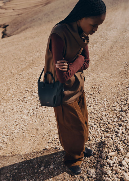 Cyme Tote Nano - Noir Grainé