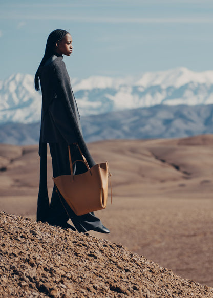 Cyme Tote - Camel Grainé