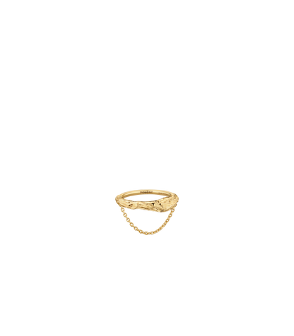 Bague chaîne Eroz - Dorée à l’or 24 carats