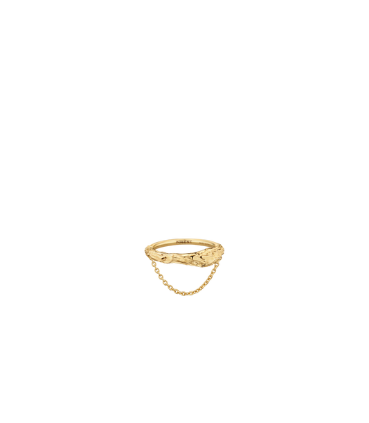 Bague chaîne Eroz - Dorée à l’or 24 carats