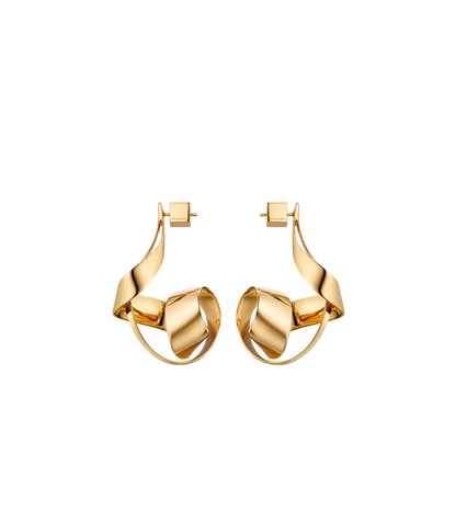 Boucles d’oreilles Spirales Éole - Dorée à l’or 24 carats